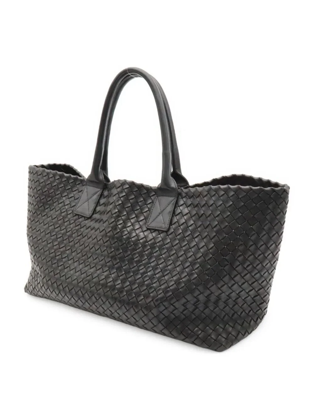 Bottega Veneta Intrecciato Cava MM Tote Leather Black Pouch Out of Stock